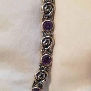 Sterling silver amethyst bracelet